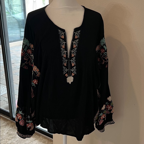 Three Bird Nest Tops - Women’s Three Bird Boho To Lightweight Flowy Blouse Spring Summer Casual Beachy